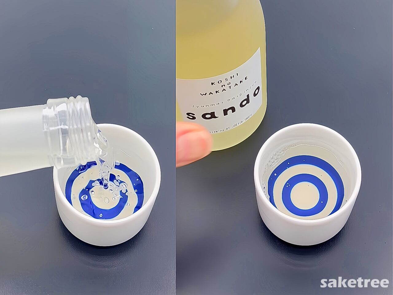 越の若竹 SANDO 純米大吟醸 上から注ぎ